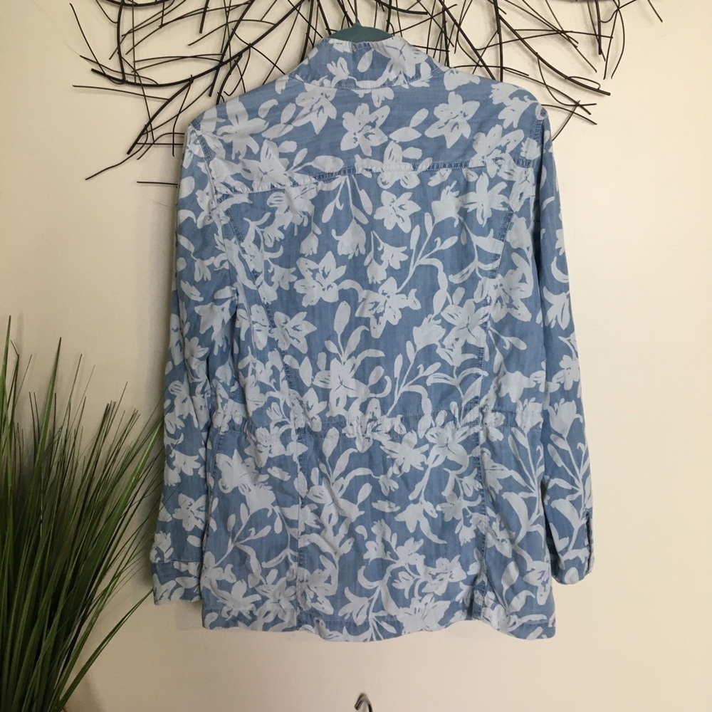 Draw Strings Floral Soft Jacket Foxcroft Blue - image 7